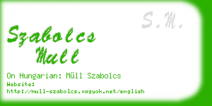 szabolcs mull business card